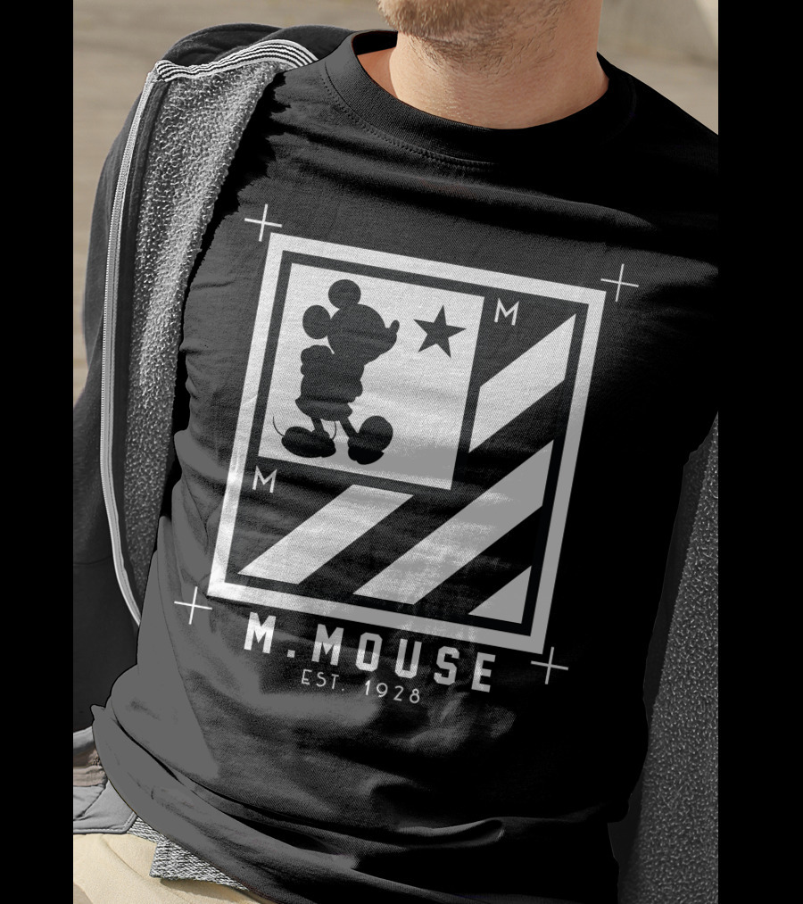 Mickey Mouse M.MOUSE Est. 1928 Star Stripes Box T-Shirt