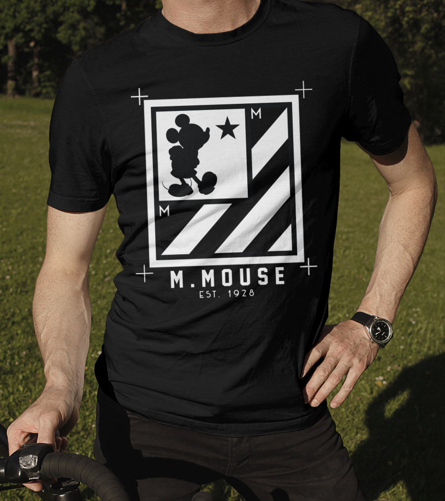 Mickey Mouse M.MOUSE Est. 1928 Star Stripes Box T-Shirt