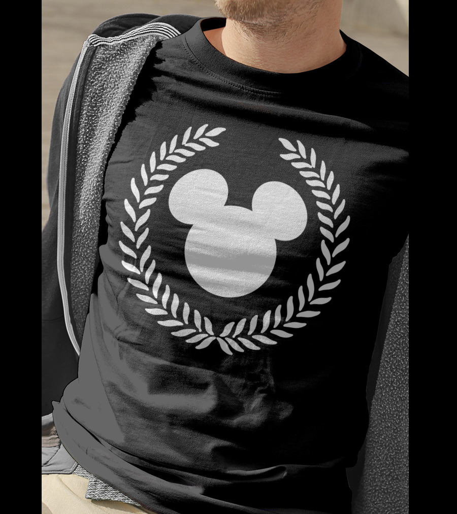 Disney Mickey Mouse Laurel Wreath Icon Collegiate T-Shirt