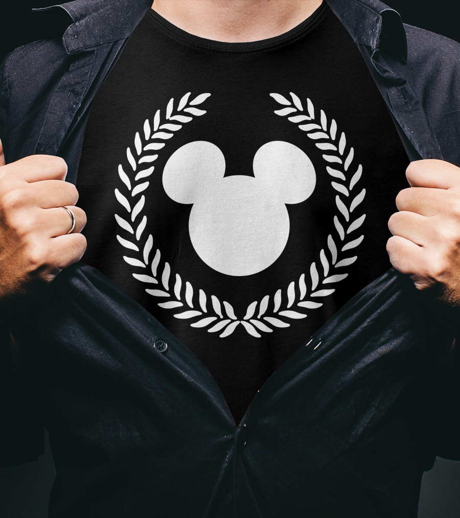 Disney Mickey Mouse Laurel Wreath Icon Collegiate T-Shirt