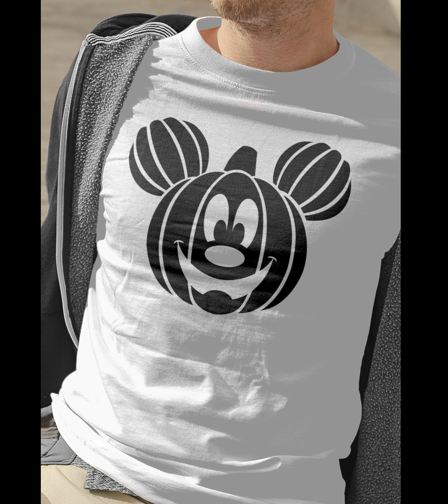 Disney Mickey Mouse Halloween Pumpkin Face T-Shirt