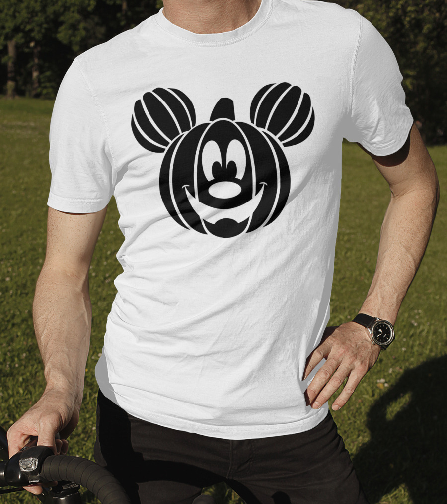 Disney Mickey Mouse Halloween Pumpkin Face T-Shirt