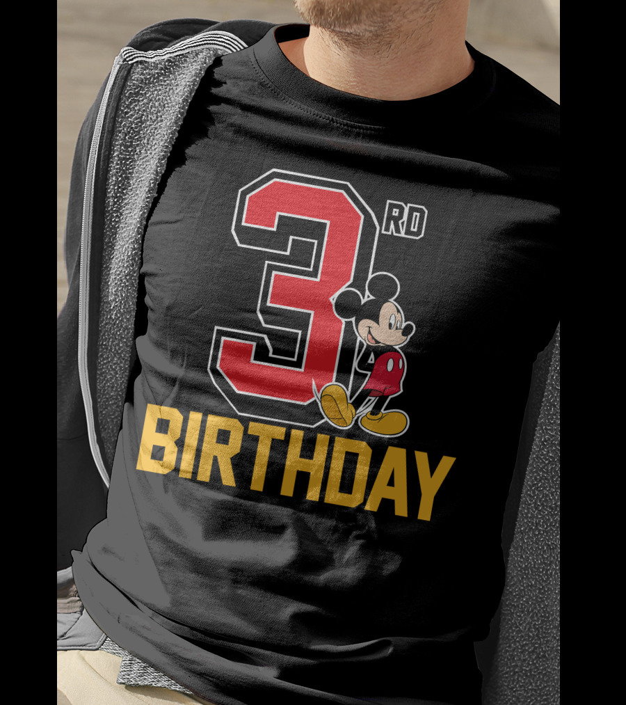 Mickey Mouse 3rd Birthday Celebration With Disney Style And Classic T-Shirt