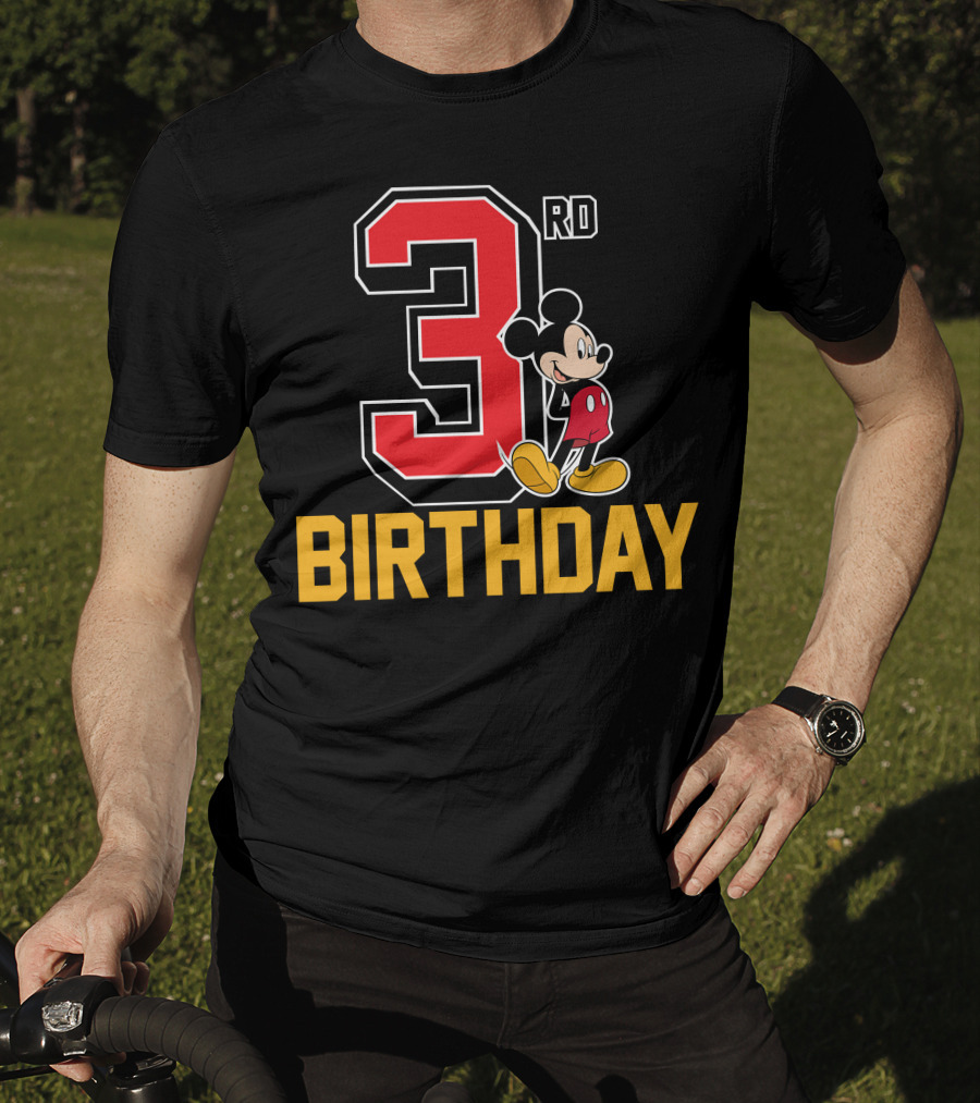 Mickey Mouse 3rd Birthday Celebration With Disney Style And Classic T-Shirt