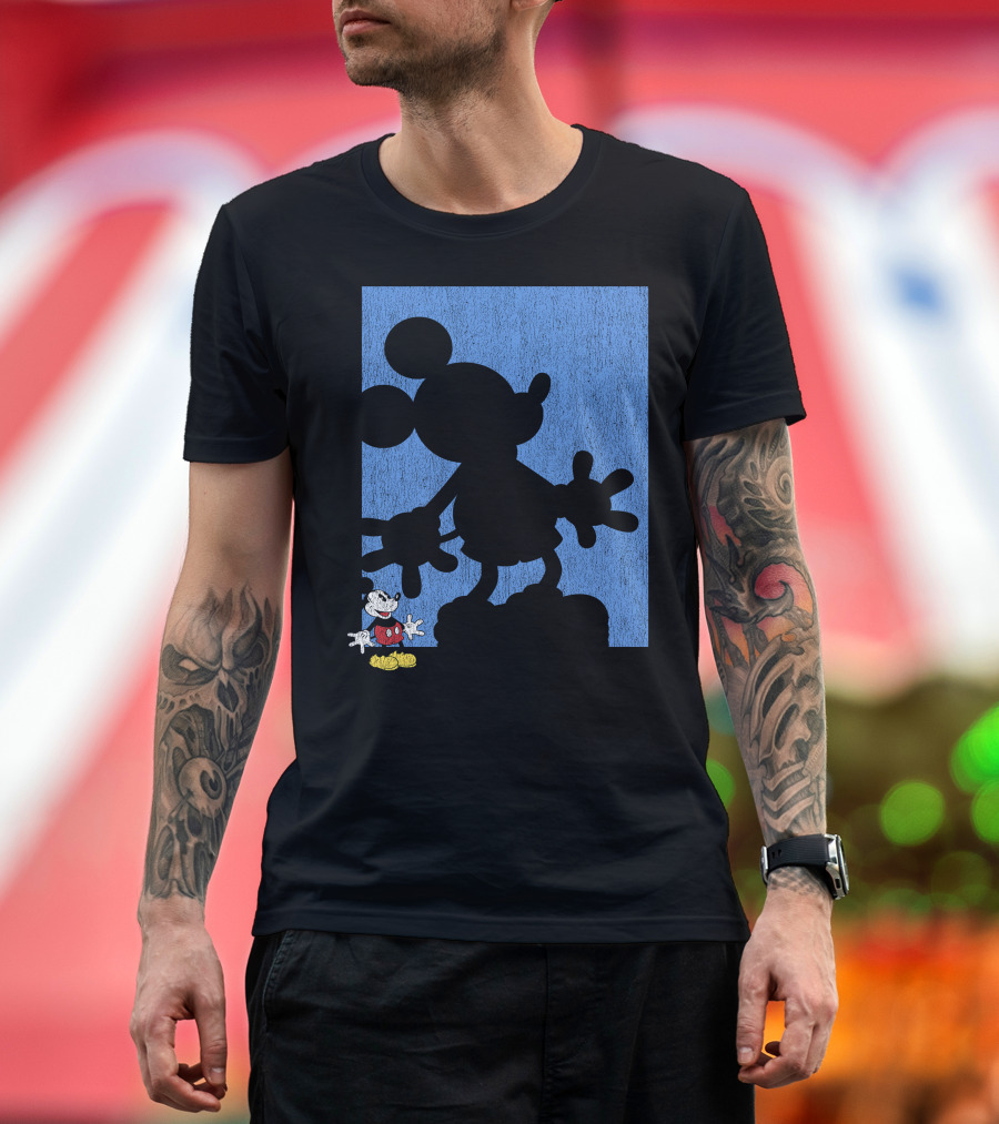 Disney Mickey Mouse Shadow Classic Iconic Pose T-Shirt