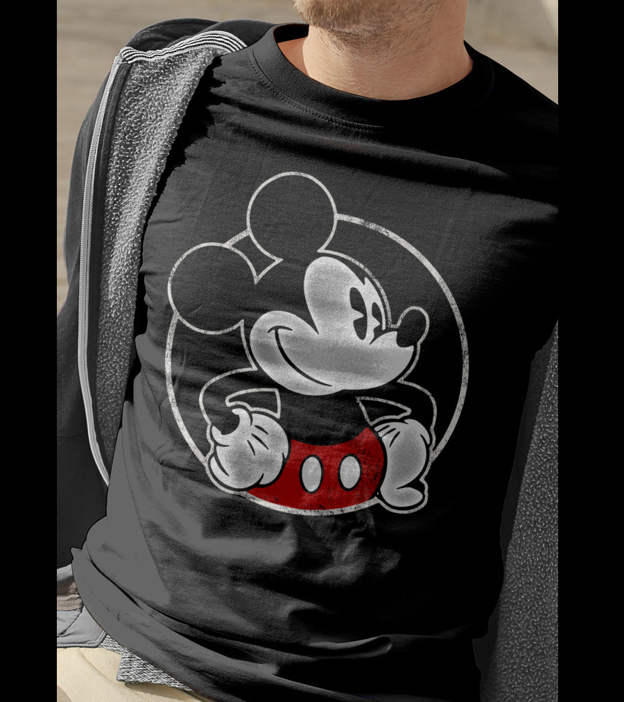 Disney Mickey Mouse Classic Retro Circle T-Shirt