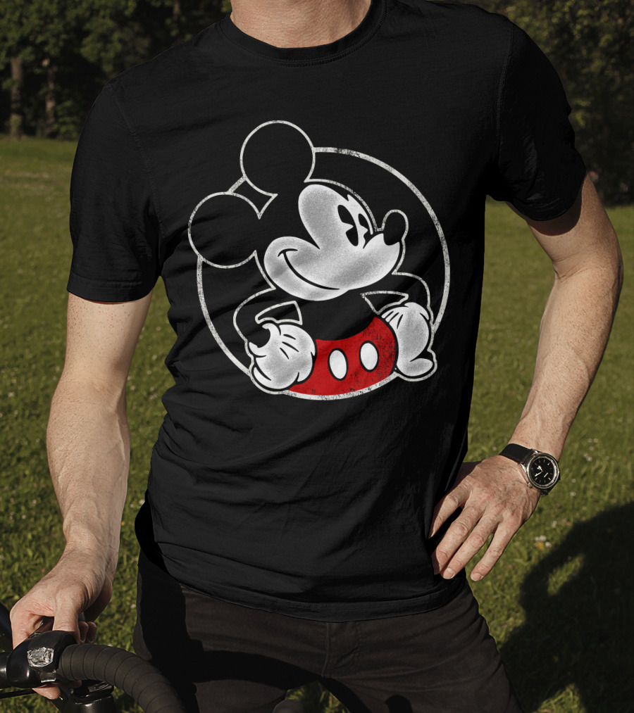 Disney Mickey Mouse Classic Retro Circle T-Shirt
