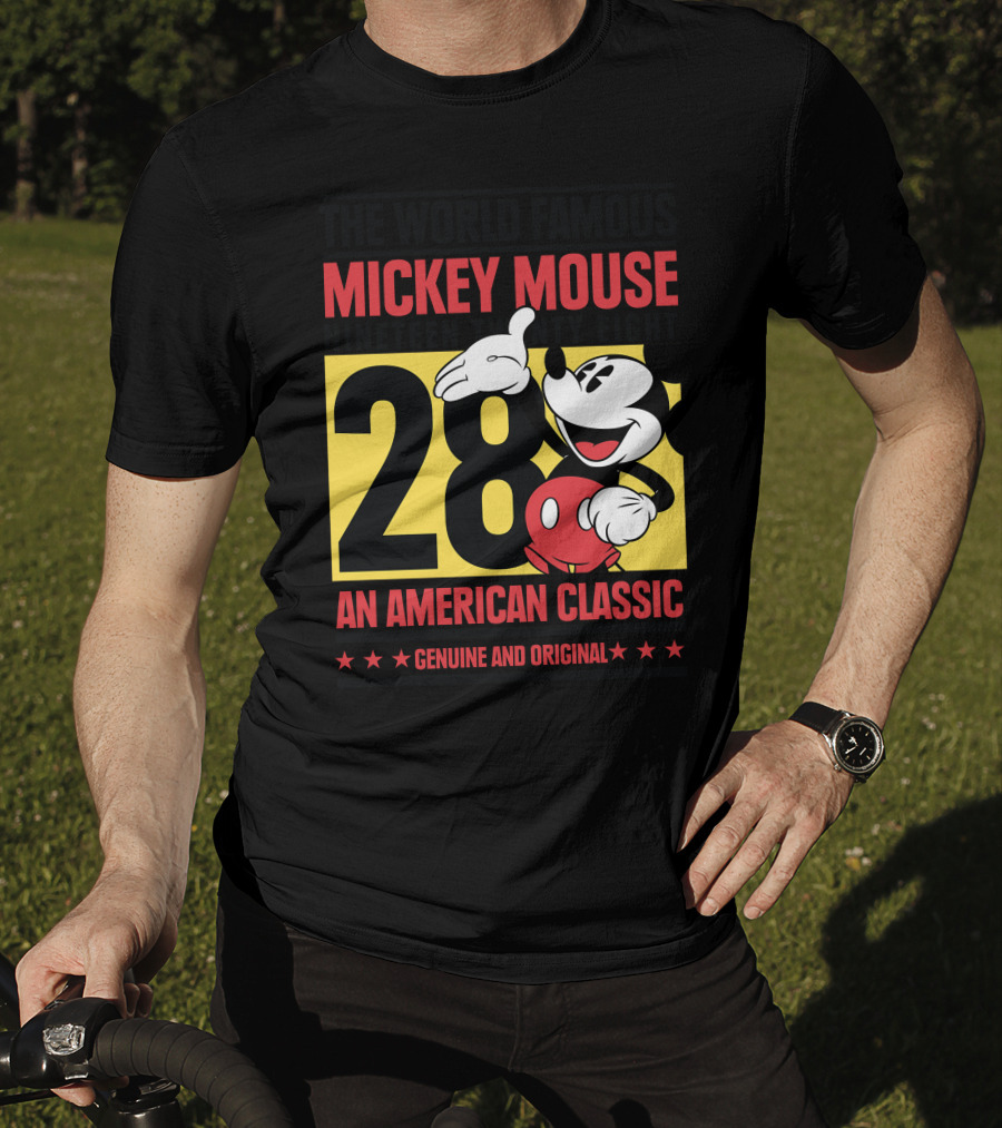 The World Famous Mickey Mouse Nineteen Twenty Eight 28 An American Classic Genuine And Original T-Shirt