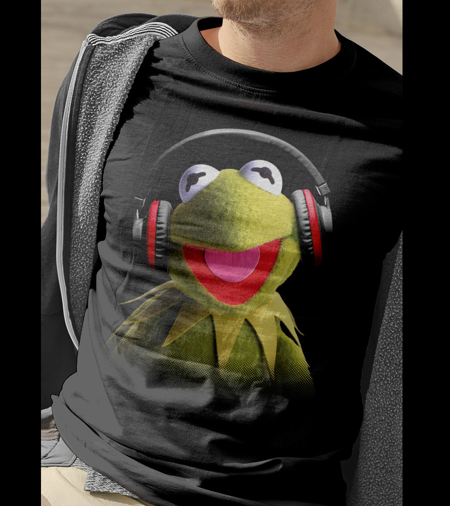 Disney Muppet Babies Kermit Headphones Retro T-Shirt