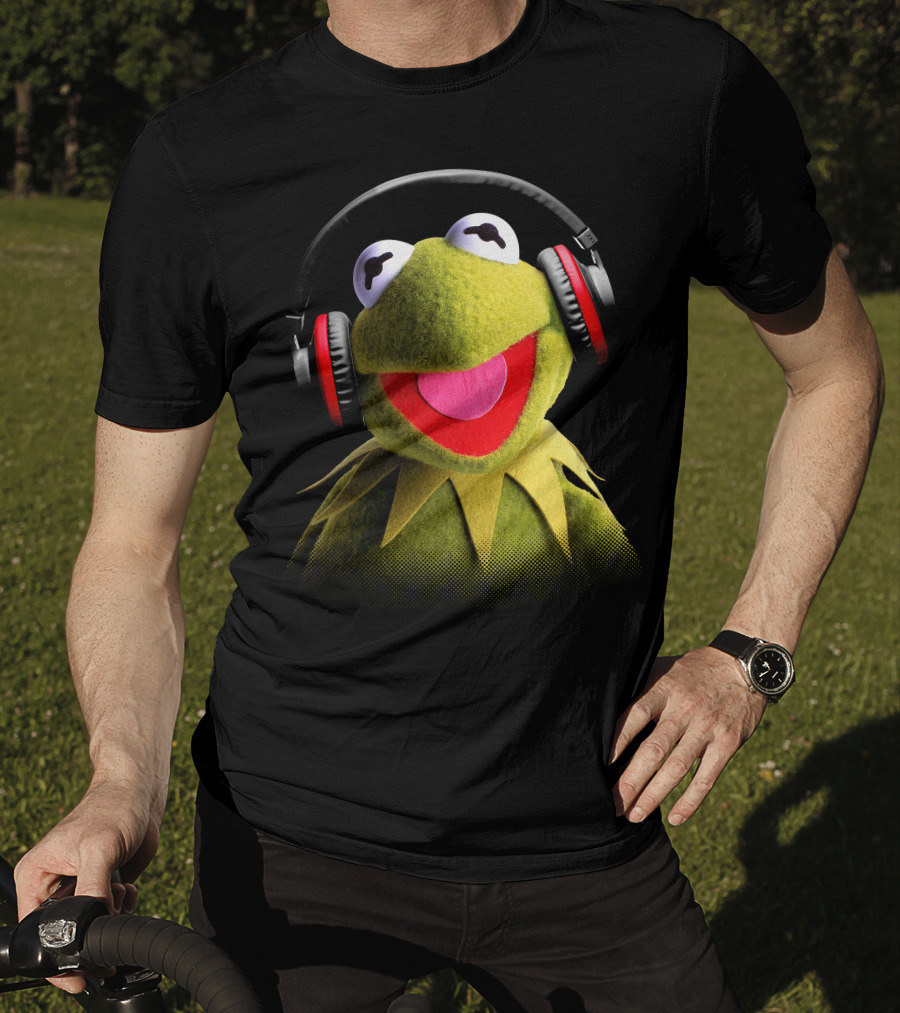 Disney Muppet Babies Kermit Headphones Retro T-Shirt