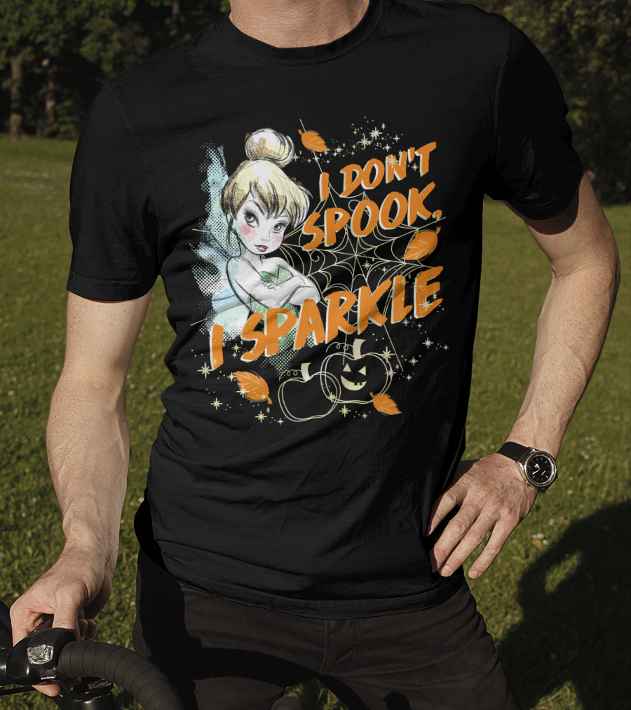 I Don't Spook I Sparkle Disney Peter Pan Tinkerbell Halloween T-Shirt