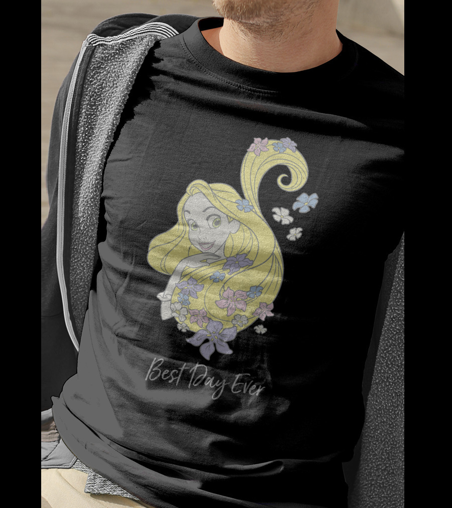 Disney Tangled Rapunzel Illustration Best Day Ever T-Shirt