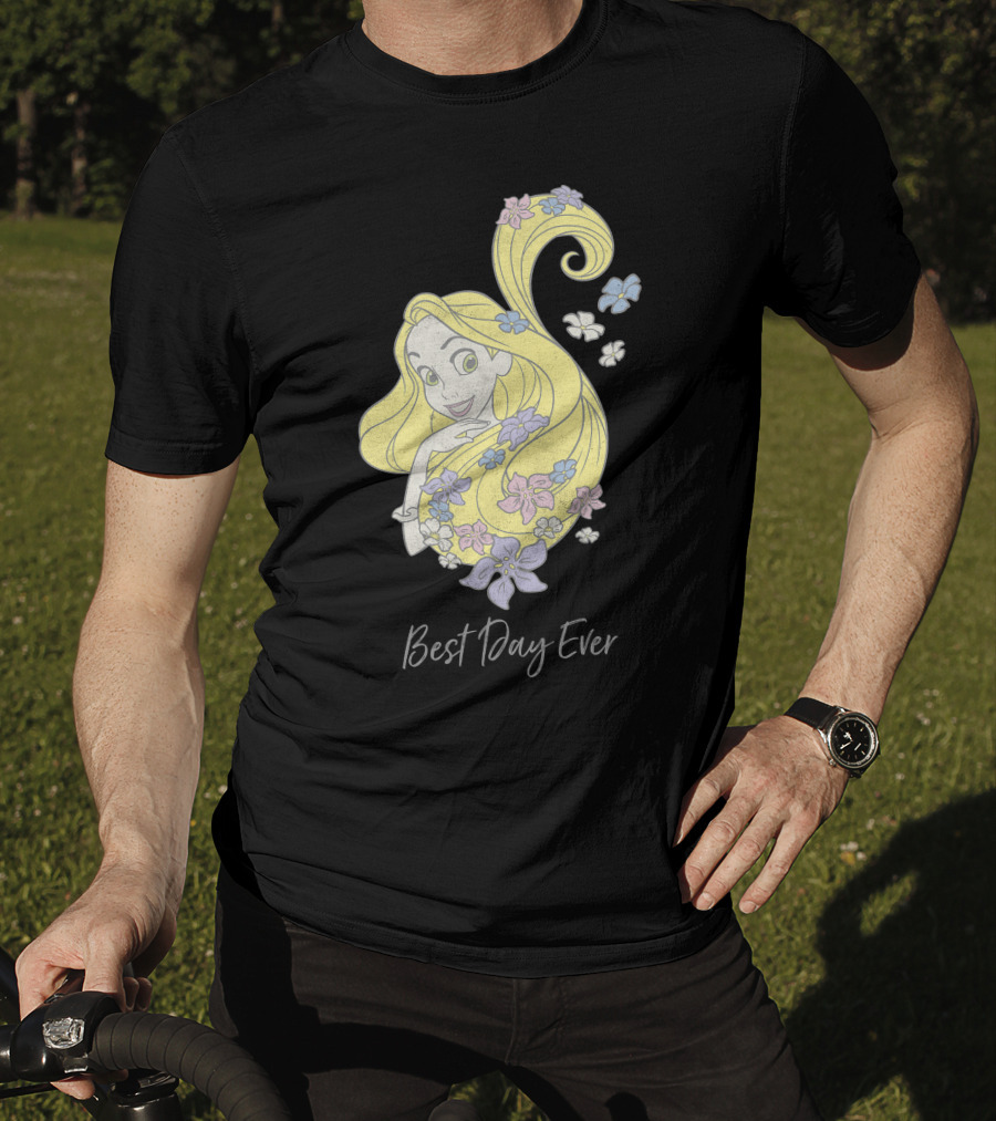 Disney Tangled Rapunzel Illustration Best Day Ever T-Shirt
