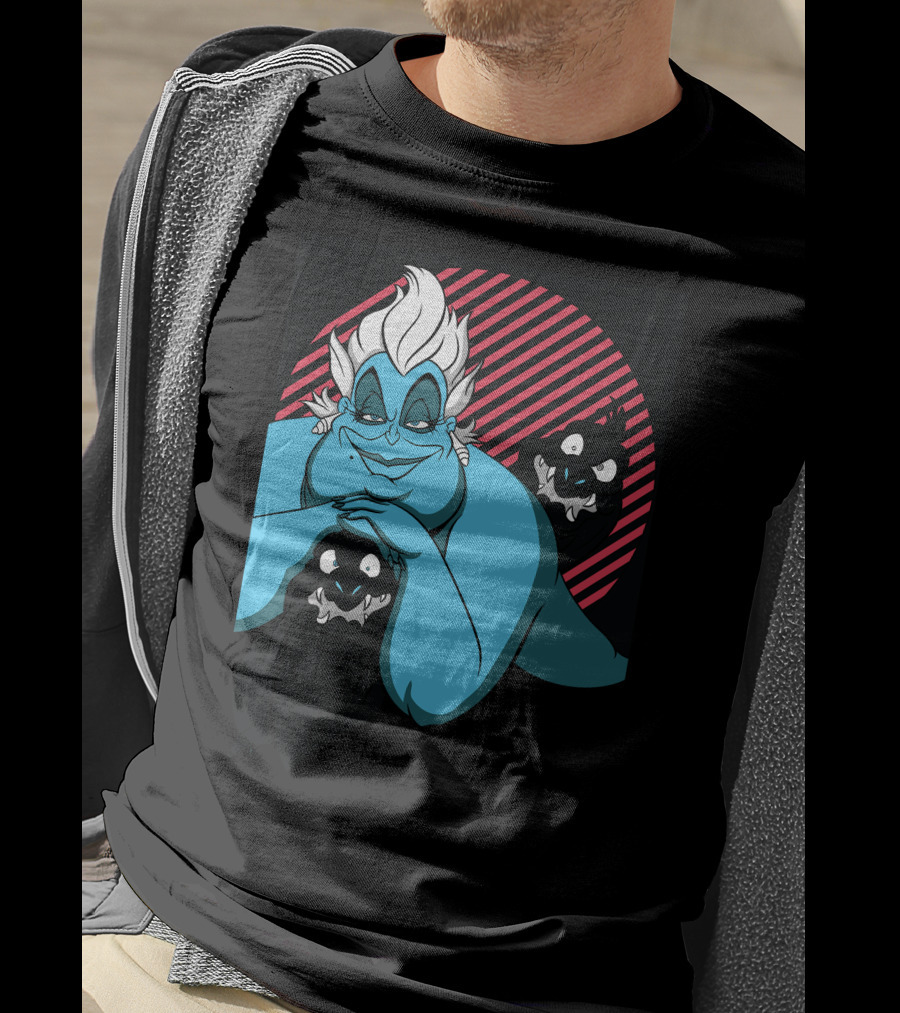 Disney Ursula Evil Laugh With Flotsam And Jetsam Classic Villain T-Shirt
