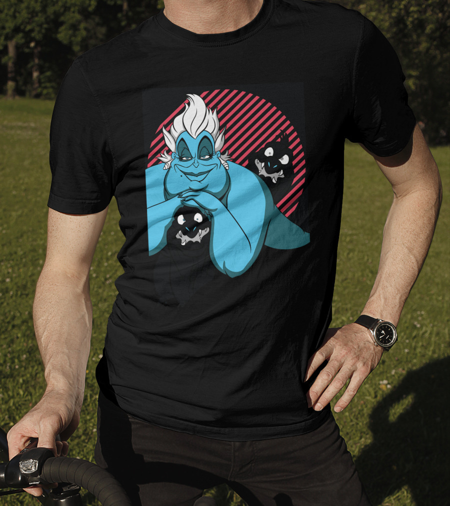 Disney Ursula Evil Laugh With Flotsam And Jetsam Classic Villain T-Shirt