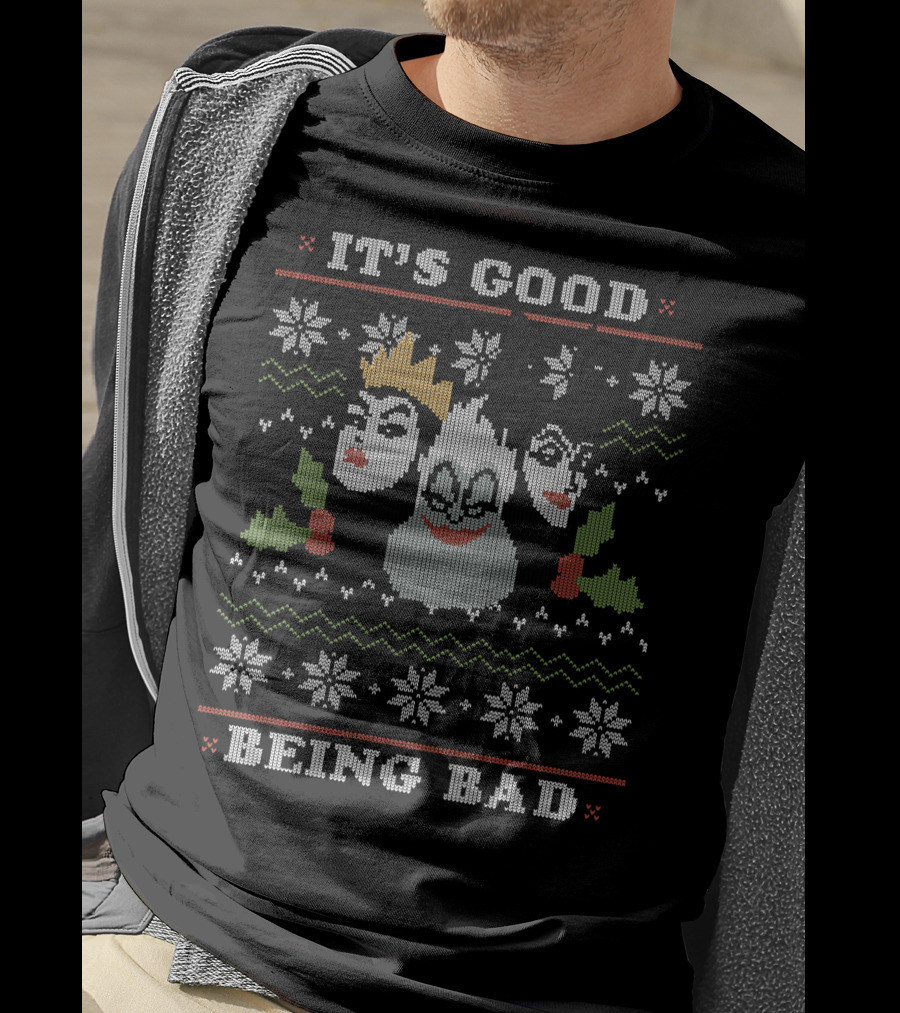 It's Good Being Bad Disney Villains Christmas T-Shirt