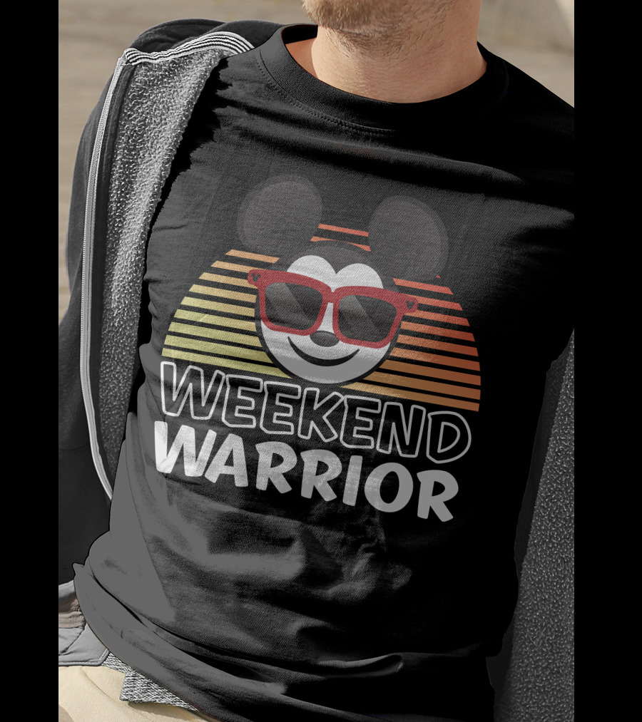 Disney Weekend Warrior Mickey Mouse Retro Sunburst Sunglasses T-Shirt