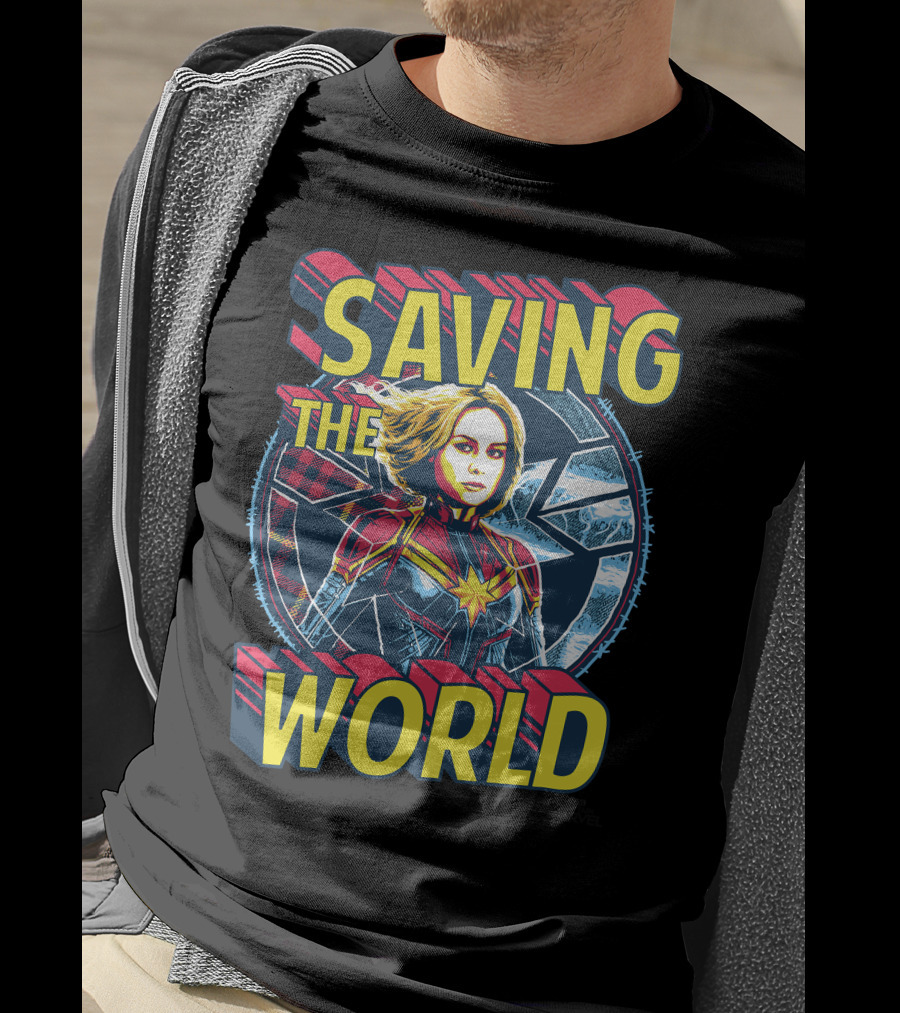 Saving The World Captain Marvel T-Shirt