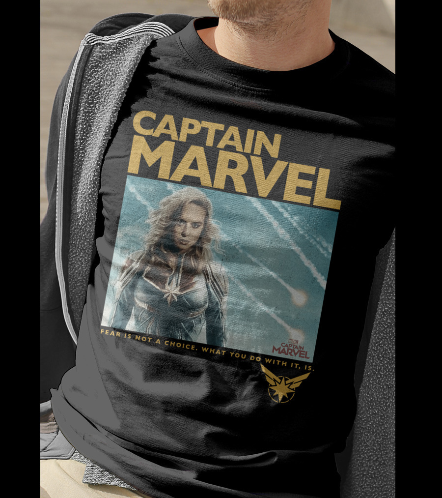 Captain Marvel Fear Is Not A Choice Vintage Movie T-Shirt
