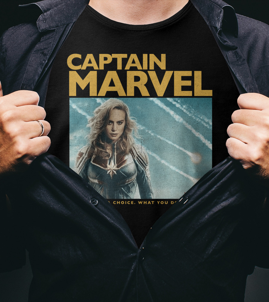 Captain Marvel Fear Is Not A Choice Vintage Movie T-Shirt