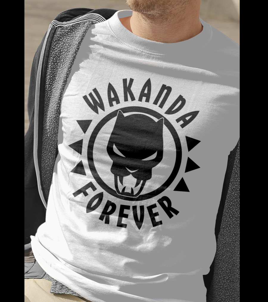 Wakanda Forever Black Panther Circle Panther T-Shirt