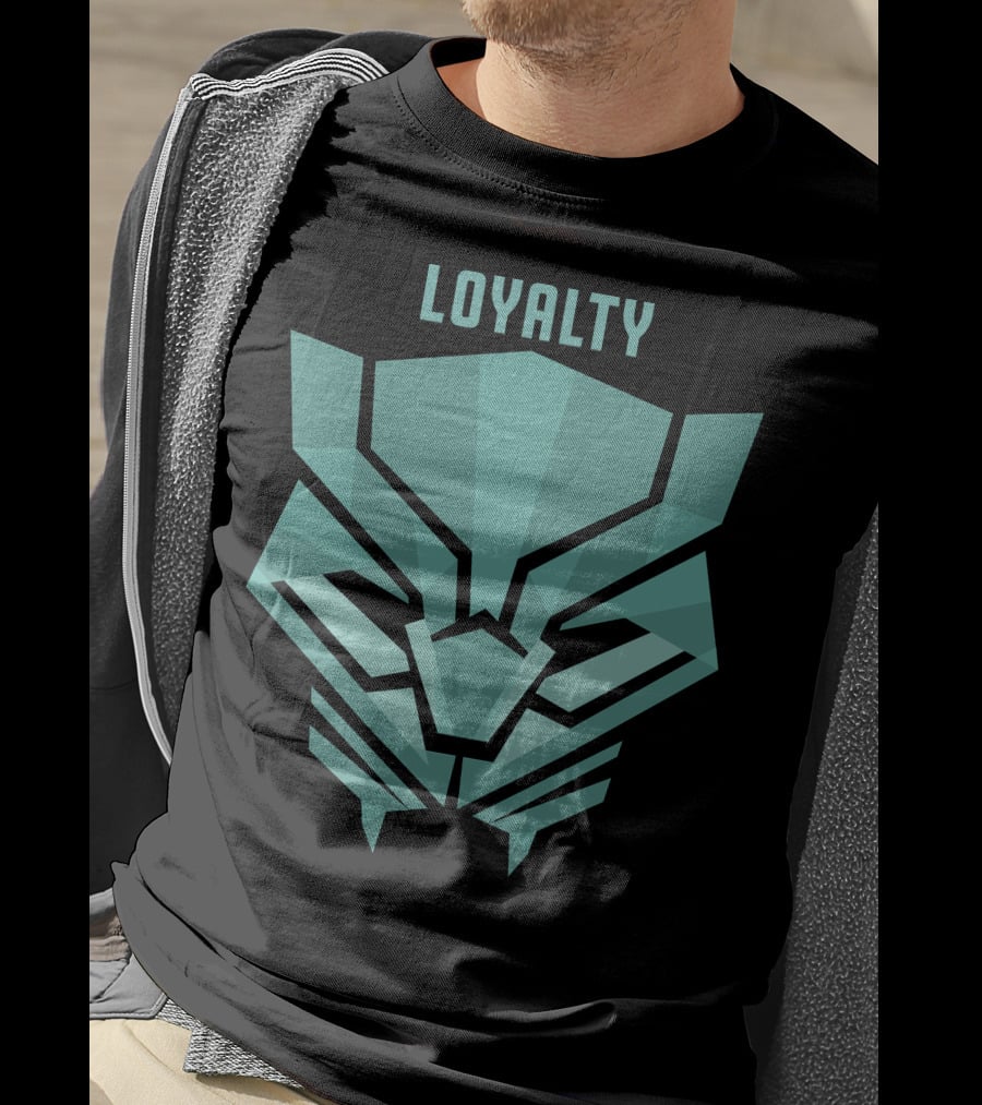 Marvel Black Panther Loyalty Teal Mask T-Shirt