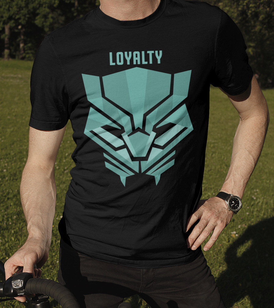 Marvel Black Panther Loyalty Teal Mask T-Shirt