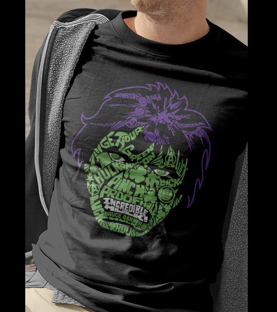 Incredible Hulk St. Patty's Luck Smash Bruce Banner Green Proof T-Shirt