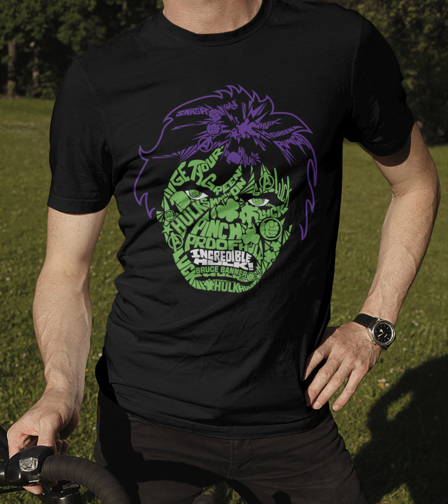 Incredible Hulk St. Patty's Luck Smash Bruce Banner Green Proof T-Shirt