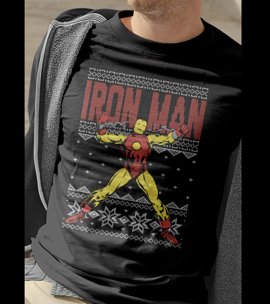 Iron Man Marvel Classic Comic Snowflake T-Shirt