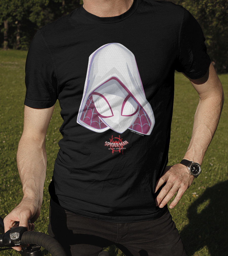 Spider-Man Into The Spider-Verse Spider-Gwen Mask Marvel T-Shirt