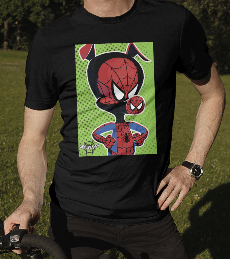 Marvel Spider-Ham Spiderverse Pop Art Spider-Man Character Heroic Pose T-Shirt