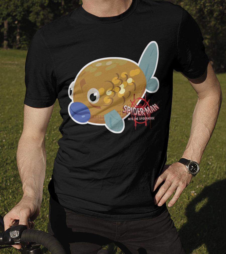 Marvel Spider-Man Into The Spider-Verse Fish Sticker T-Shirt