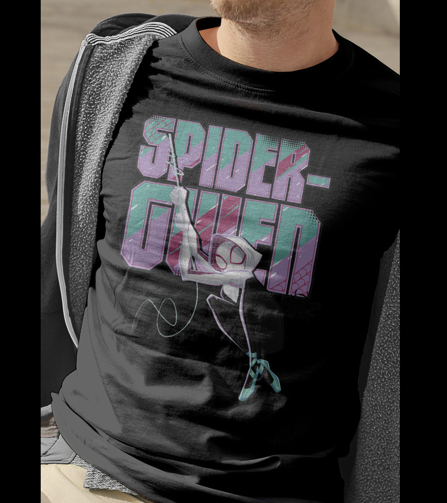 Spider-Gwen Marvel Spider-Man Spiderverse Swinging Hero T-Shirt