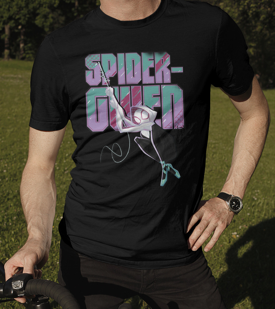 Spider-Gwen Marvel Spider-Man Spiderverse Swinging Hero T-Shirt