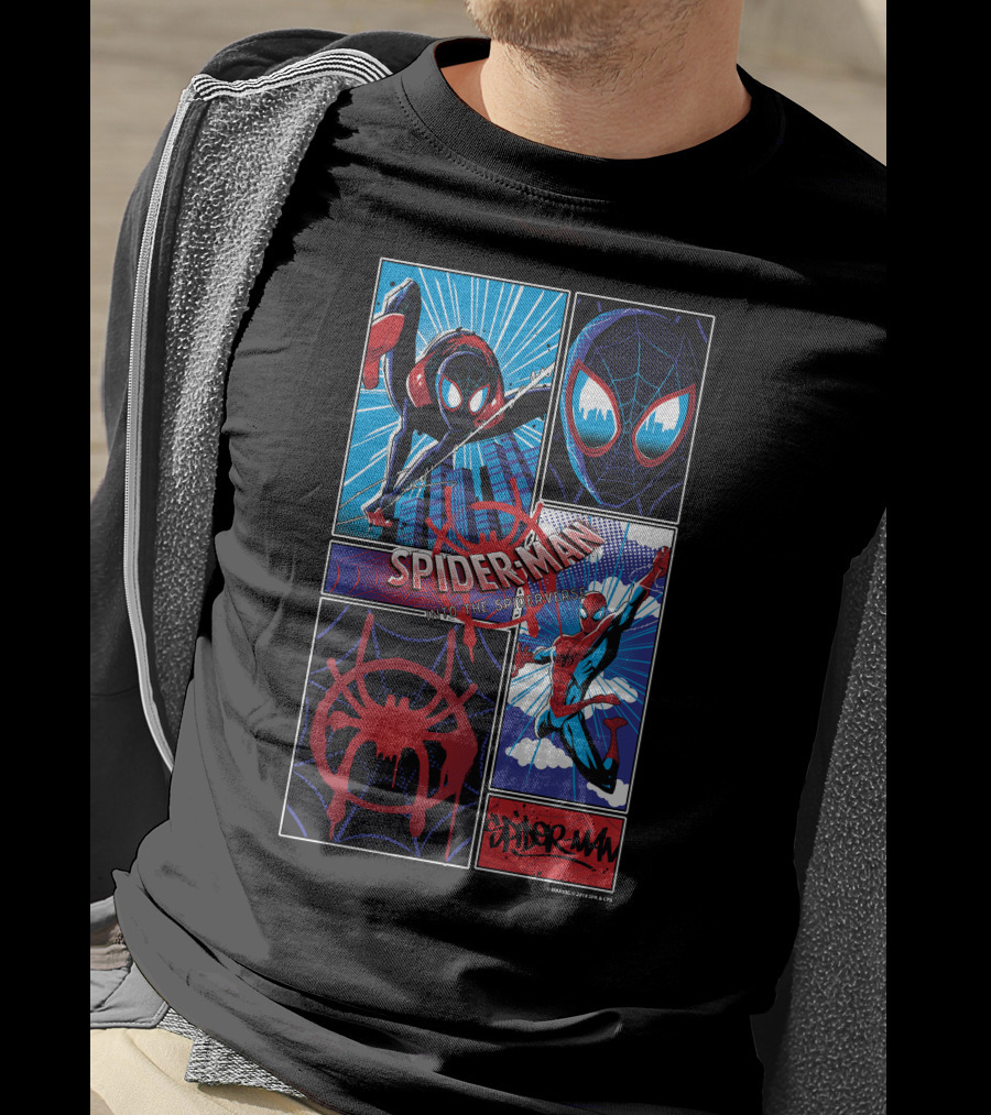 Marvel Spider-Man Spiderverse Miles Morales And Peter Parker T-Shirt