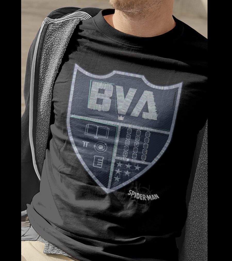Spider-Man Spiderverse BVA School Crest Emblem T-Shirt