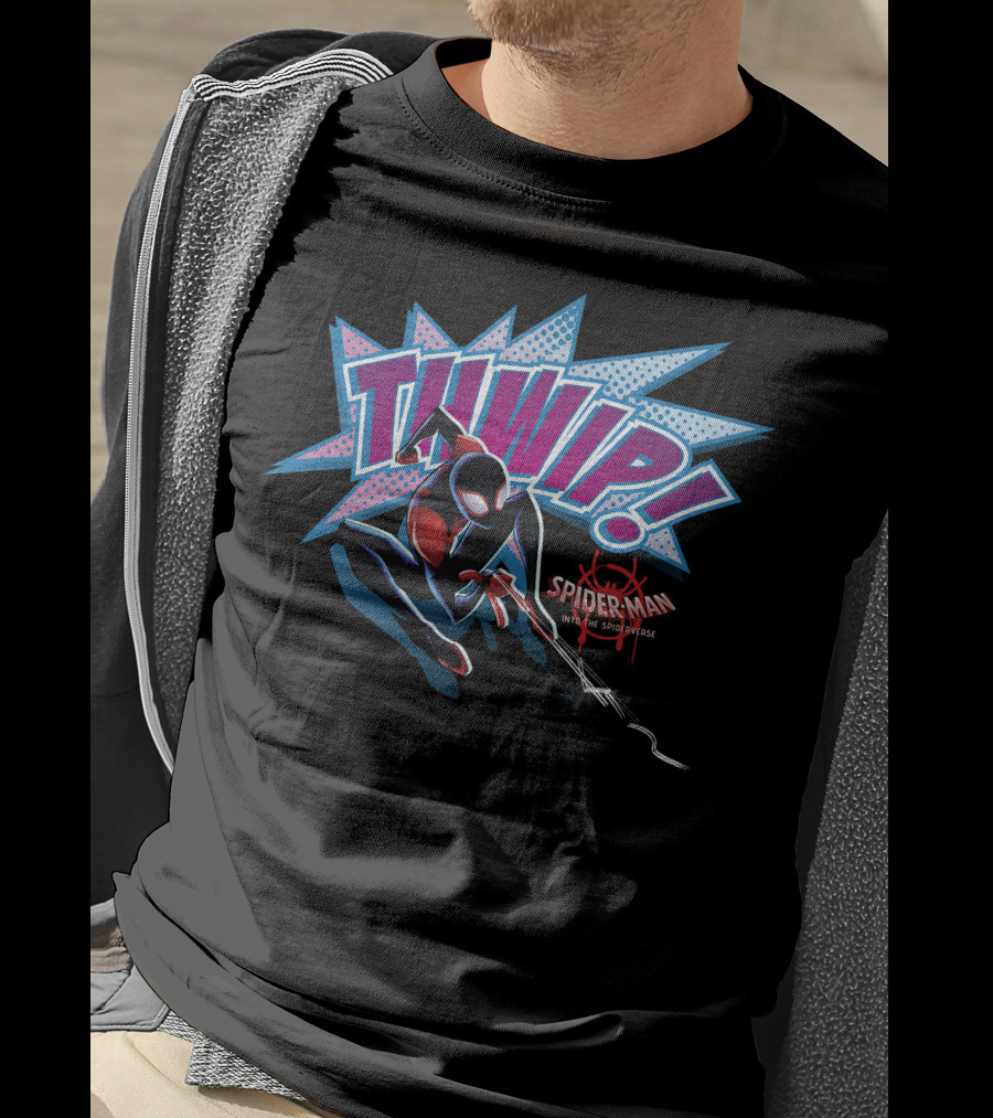 Marvel Spider-Man Into The Spider-Verse Thwip Action T-Shirt