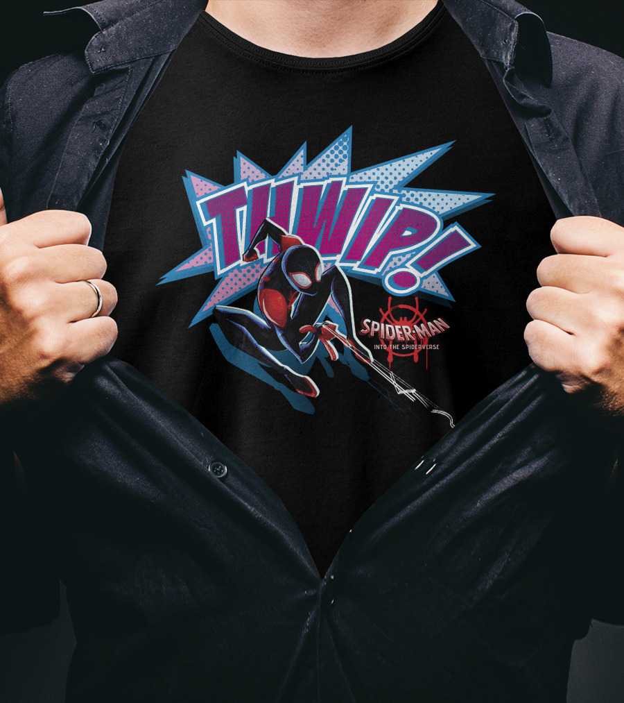 Marvel Spider-Man Into The Spider-Verse Thwip Action T-Shirt