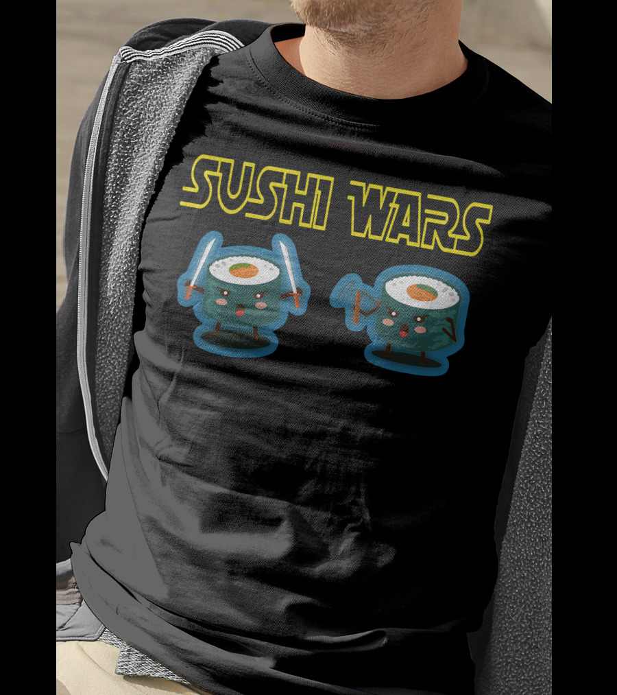 Sushi Wars Funny Star Theme Birthday T-Shirt