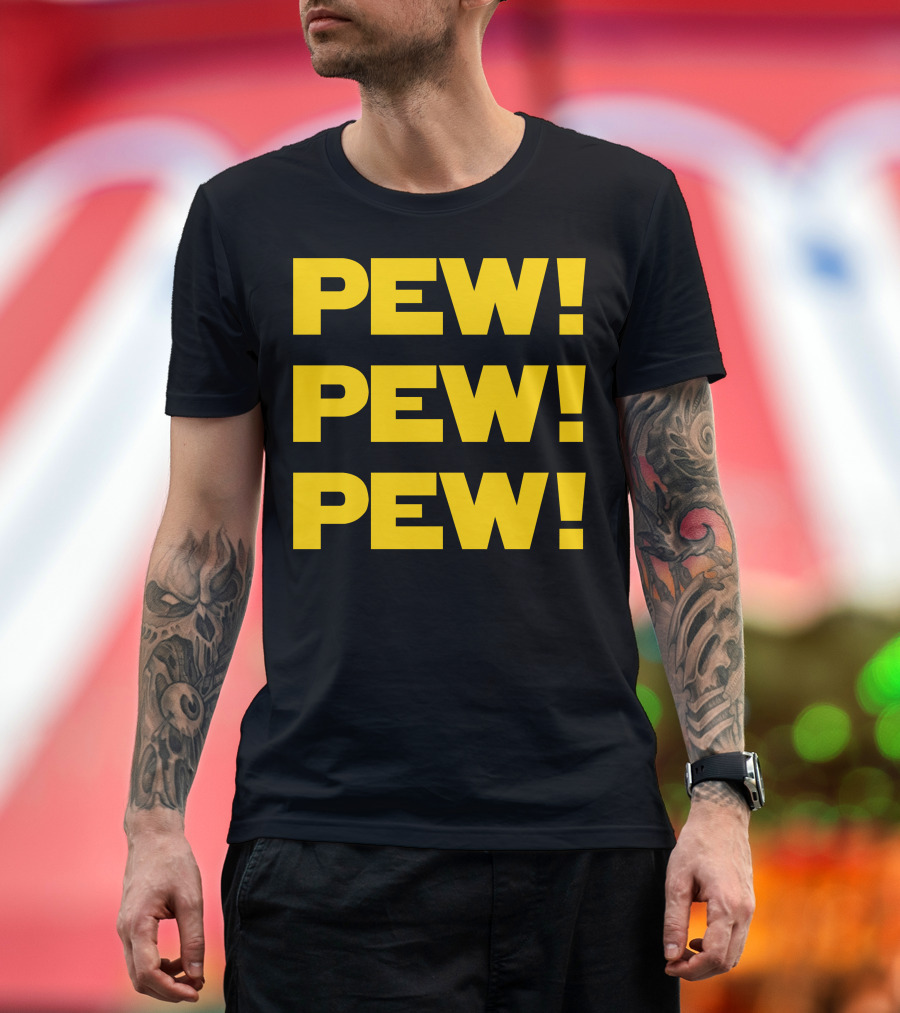 Star Nerd Geek Wars Space Pew Pew Pew Pew Pew Pew T-Shirt
