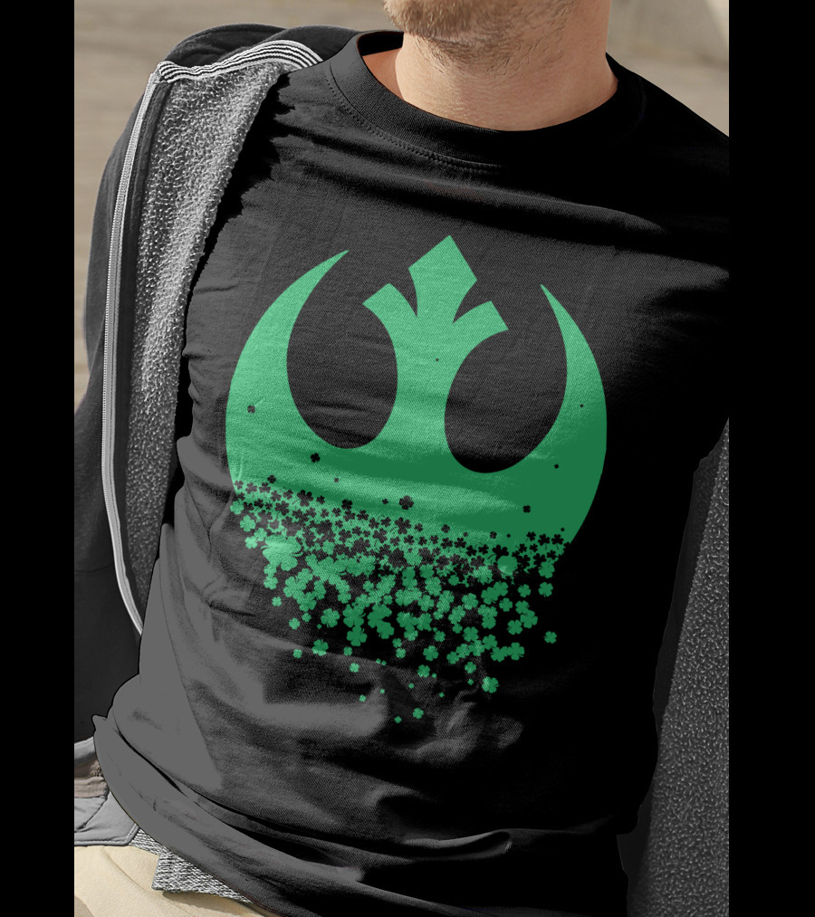 Star Wars Rebel Alliance Saint Patricks Day Clover Emblem T-Shirt