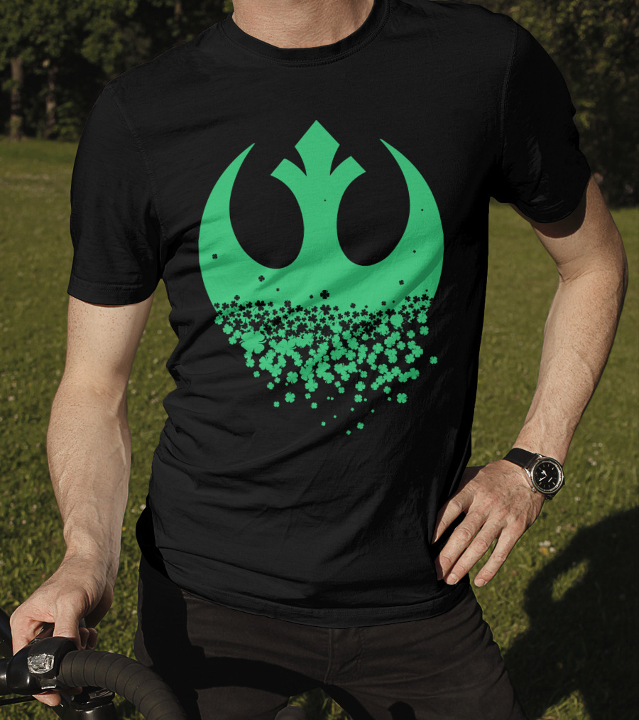 Star Wars Rebel Alliance Saint Patricks Day Clover Emblem T-Shirt