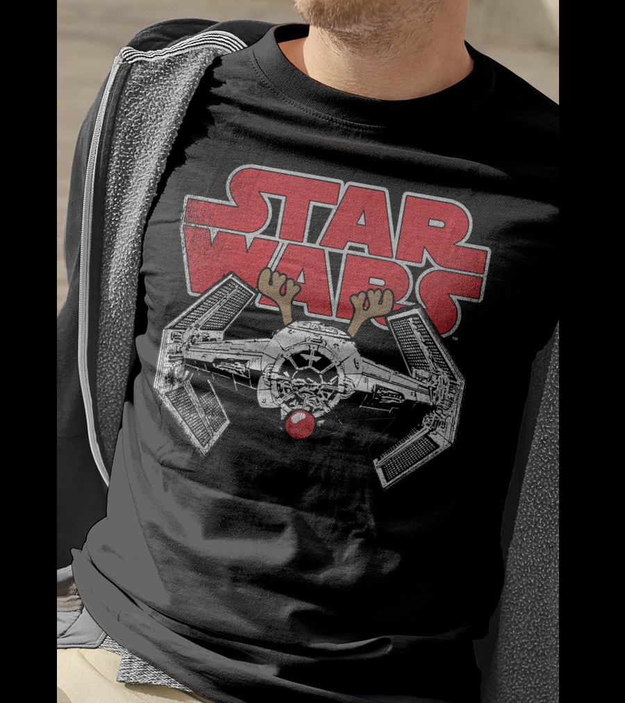 Star Wars TIE Fighter Reindeer Rudolf Christmas Nose T-Shirt
