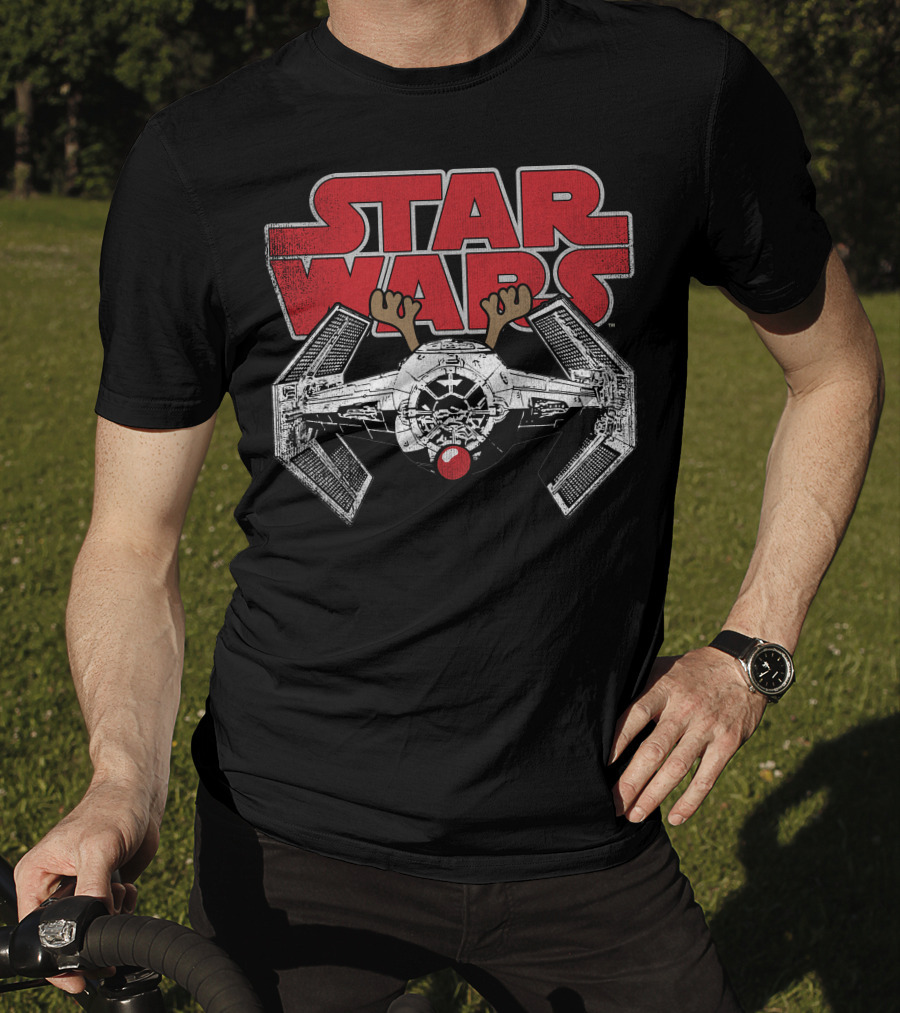 Star Wars TIE Fighter Reindeer Rudolf Christmas Nose T-Shirt
