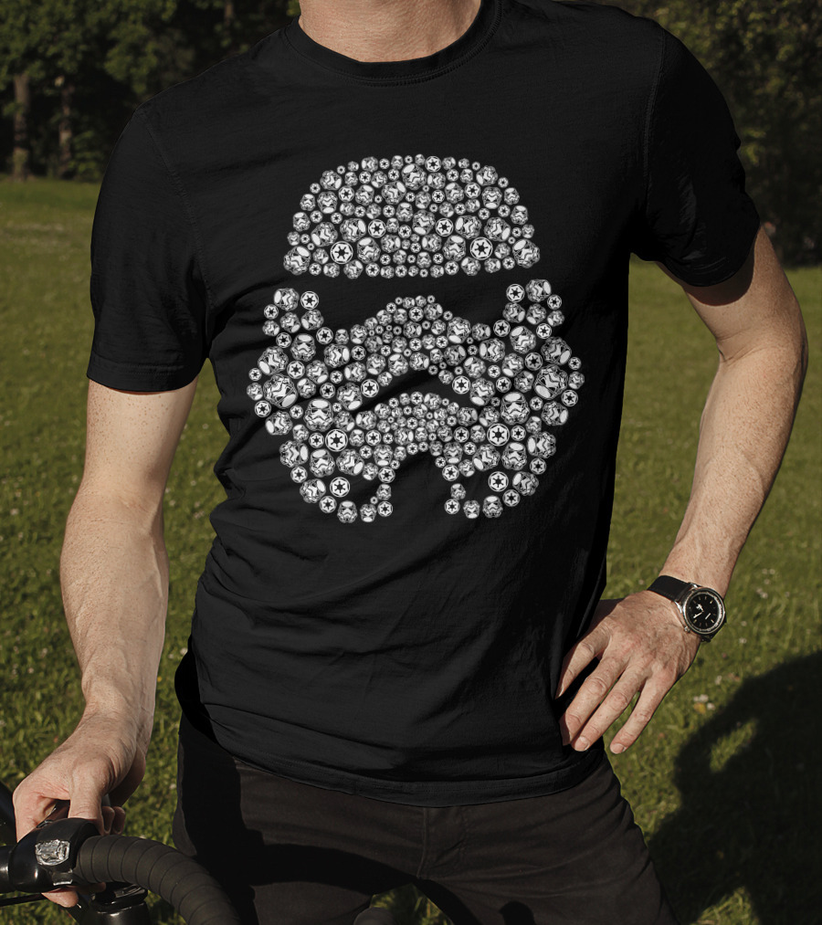 Star Wars Trooper Helmet Mosaic With Imperial Insignia T-Shirt