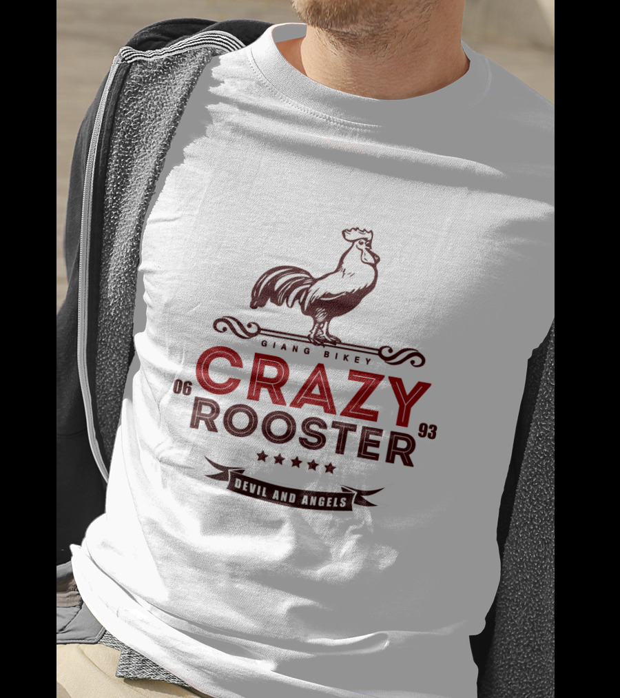 CraZy Rooster Giang Bikey Devil And Angels 06 93 T-Shirt