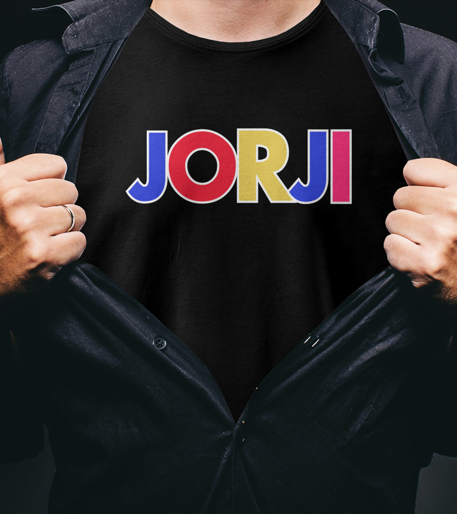 JORJI Multicolored Bold Block Letters T-Shirt