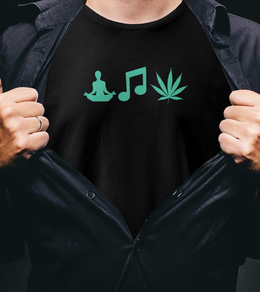 Lifestyle Stevie Stacks 84 Meditation Music Cannabis T-Shirt