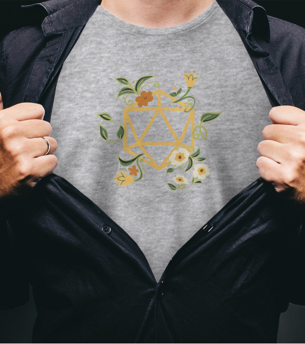 Harli Kane Pax Eastharli Hero Floral Druid Dice Dungeons And Dragons T-Shirt